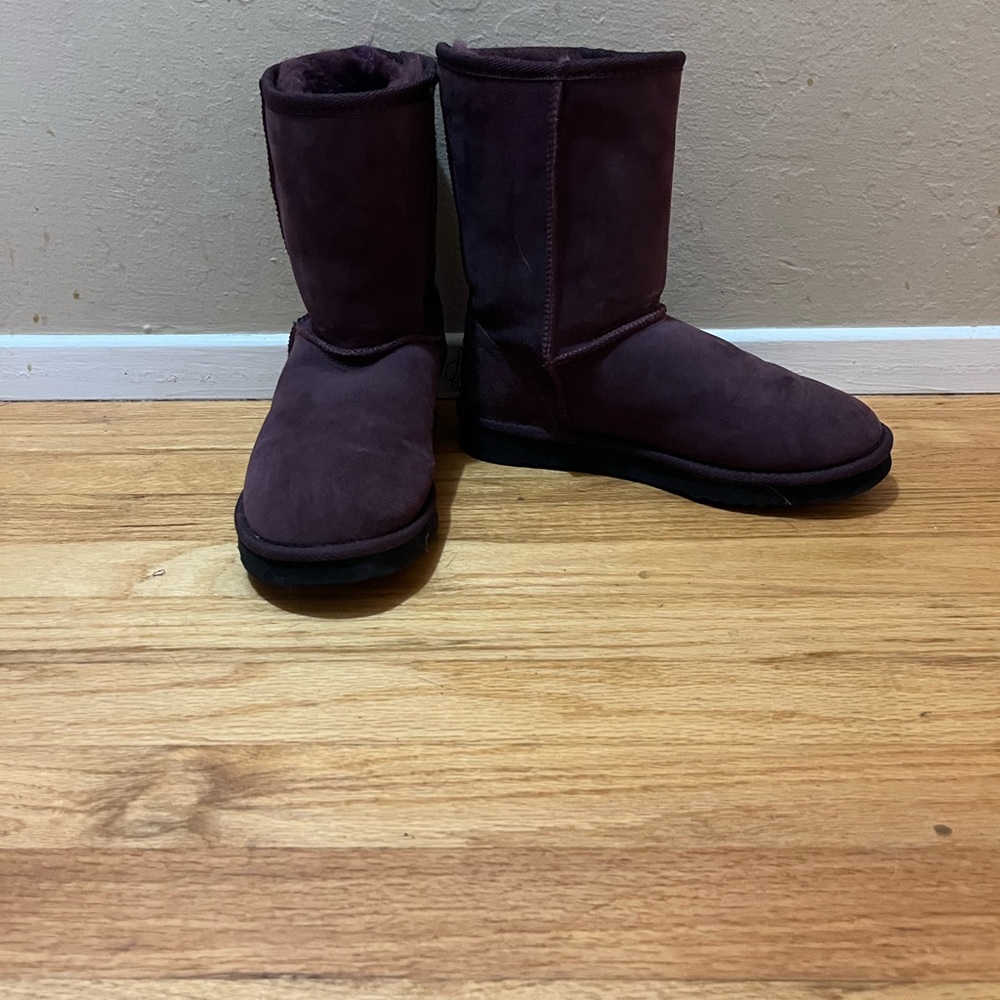 UGG Dark Plum Suede Boots